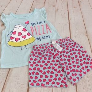 Carter's You Have a Pizza My Heart 2-Piece Tank Top/Shorts Pajama Set